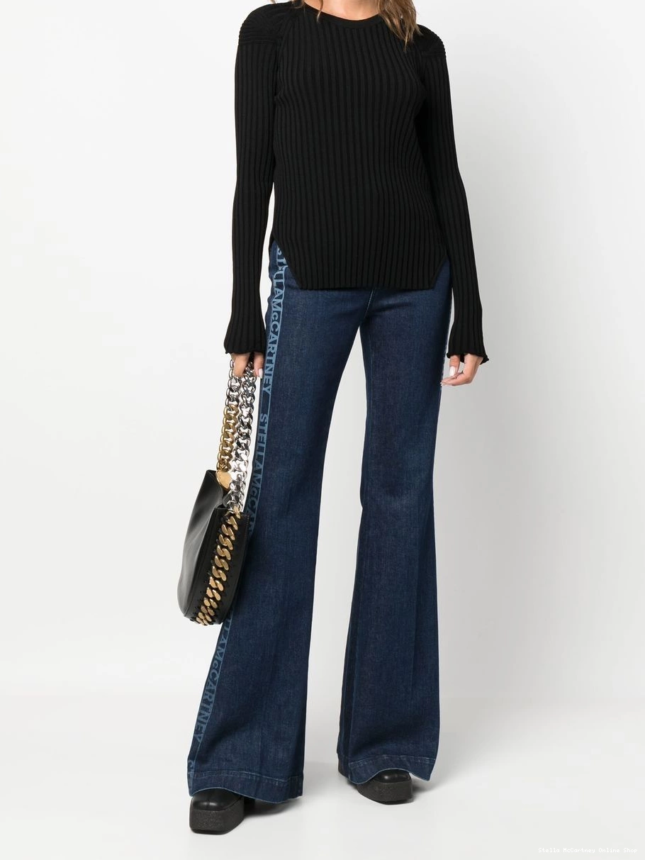 Affordable Women McCartney Stella top long-sleeve rib-knit 0329